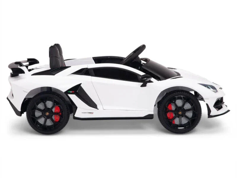 12V Lamborghini Aventador SVJ Kids Ride On Car with Remote Control, Leather Seats, and MP3 Player - Image 12