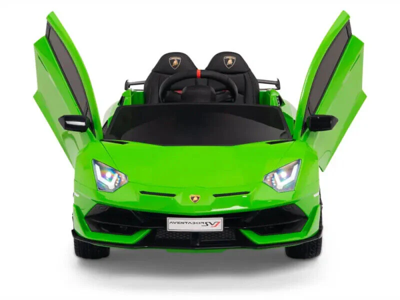 12V Lamborghini Aventador SVJ Kids Ride On Car with Remote Control, Leather Seats, and MP3 Player - Image 17