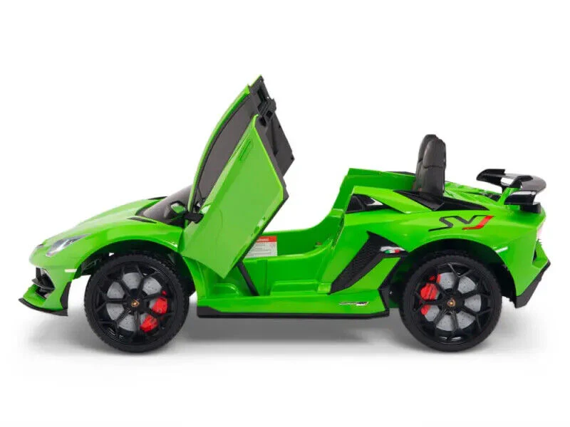 12V Lamborghini Aventador SVJ Kids Ride On Car with Remote Control, Leather Seats, and MP3 Player - Image 19