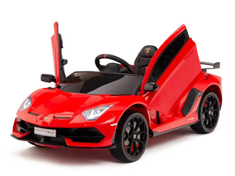 12V Lamborghini Aventador SVJ Kids Ride On Car with Remote Control, Leather Seats, and MP3 Player - Image 4