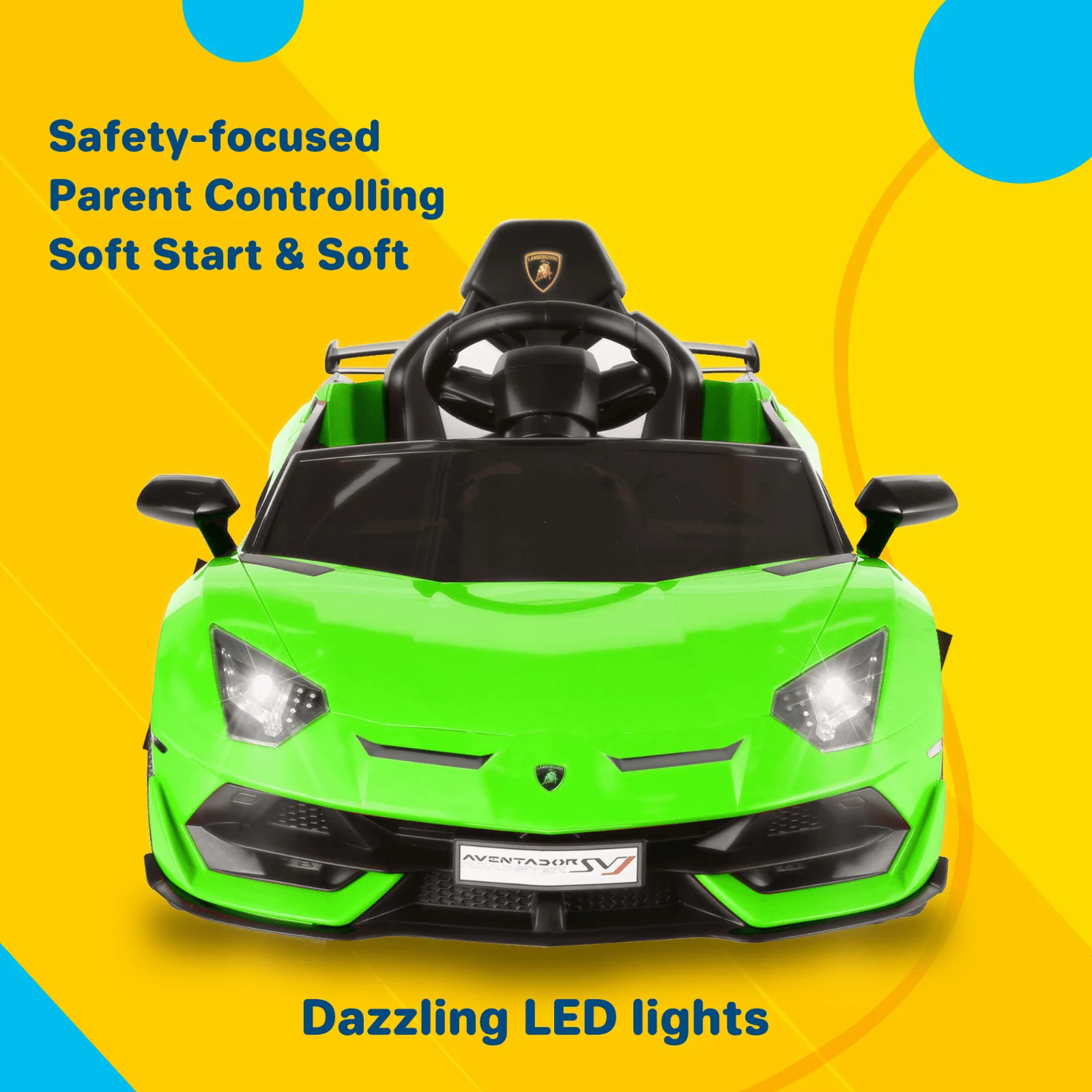 12V Lamborghini Electric Ride On Car for Kids with Remote Control, MP3 Player, and LED Lights - Image 22