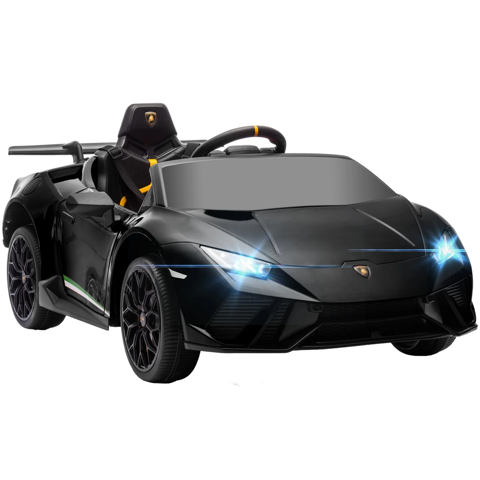 12V Licensed Lamborghini Huracan Electric Ride-On Car for Kids Ages 3-6 Black - Image 12