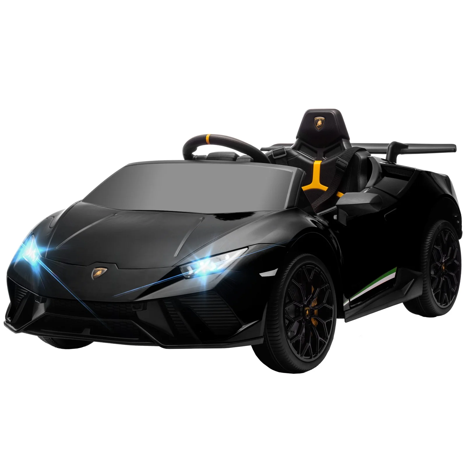 12V Licensed Lamborghini Huracan Electric Ride-On Car for Kids Ages 3-6 Black - Image 4