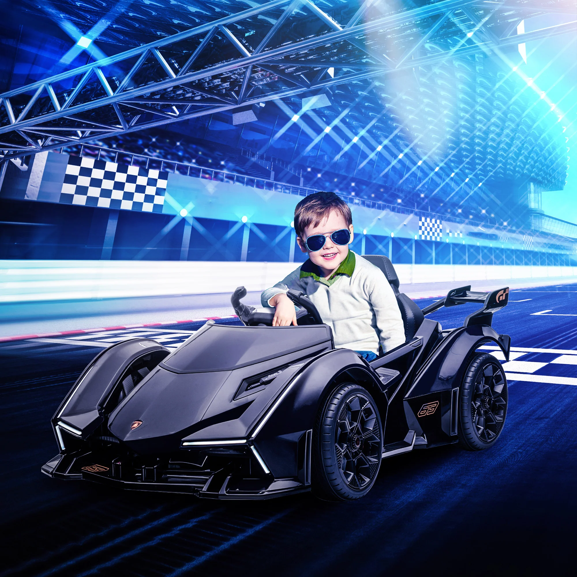 12V Lamborghini Kids Ride-On Sports Car with Remote Control - Image 13