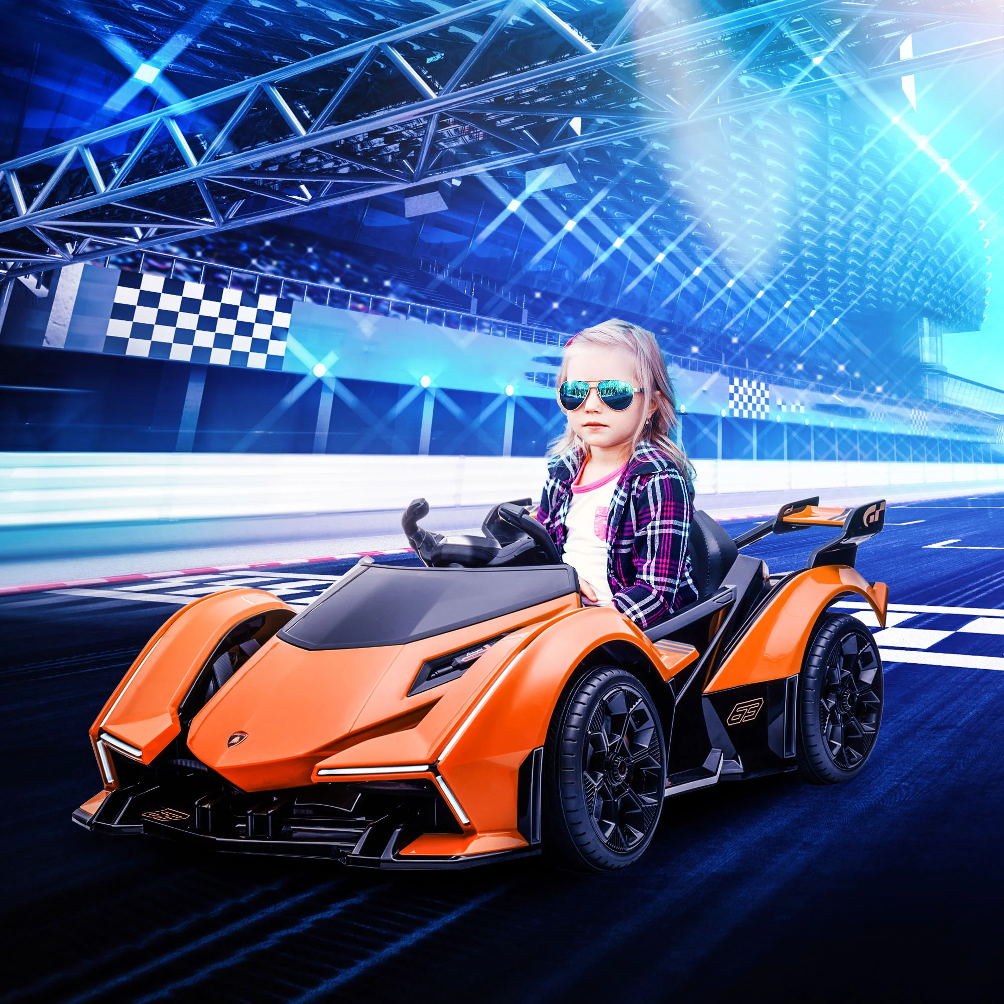 12V Lamborghini Kids Ride-On Sports Car with Remote Control - Image 24
