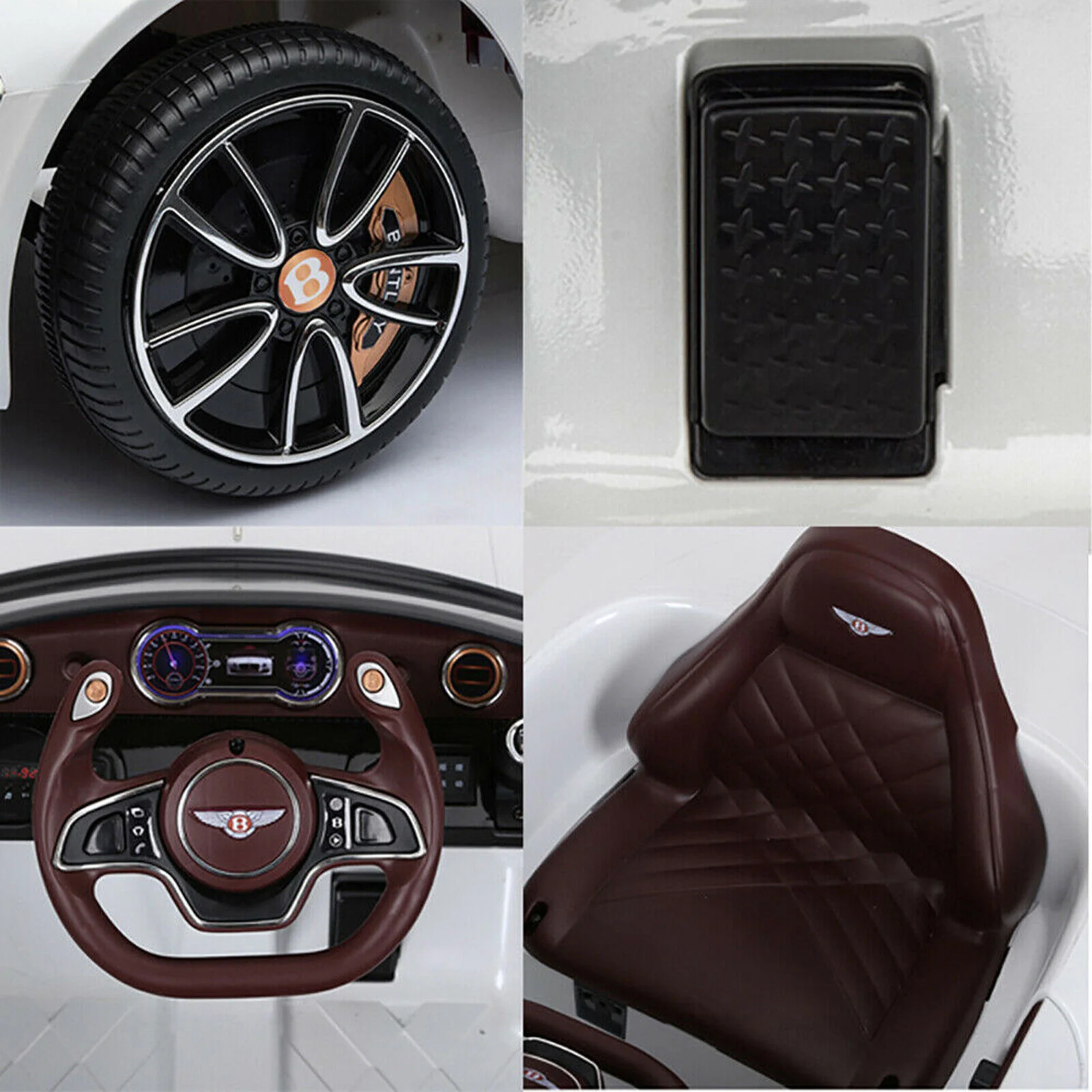 12V Licensed Bentley Electric Kids Ride On Car with Remote Control and LED Lights - Image 13
