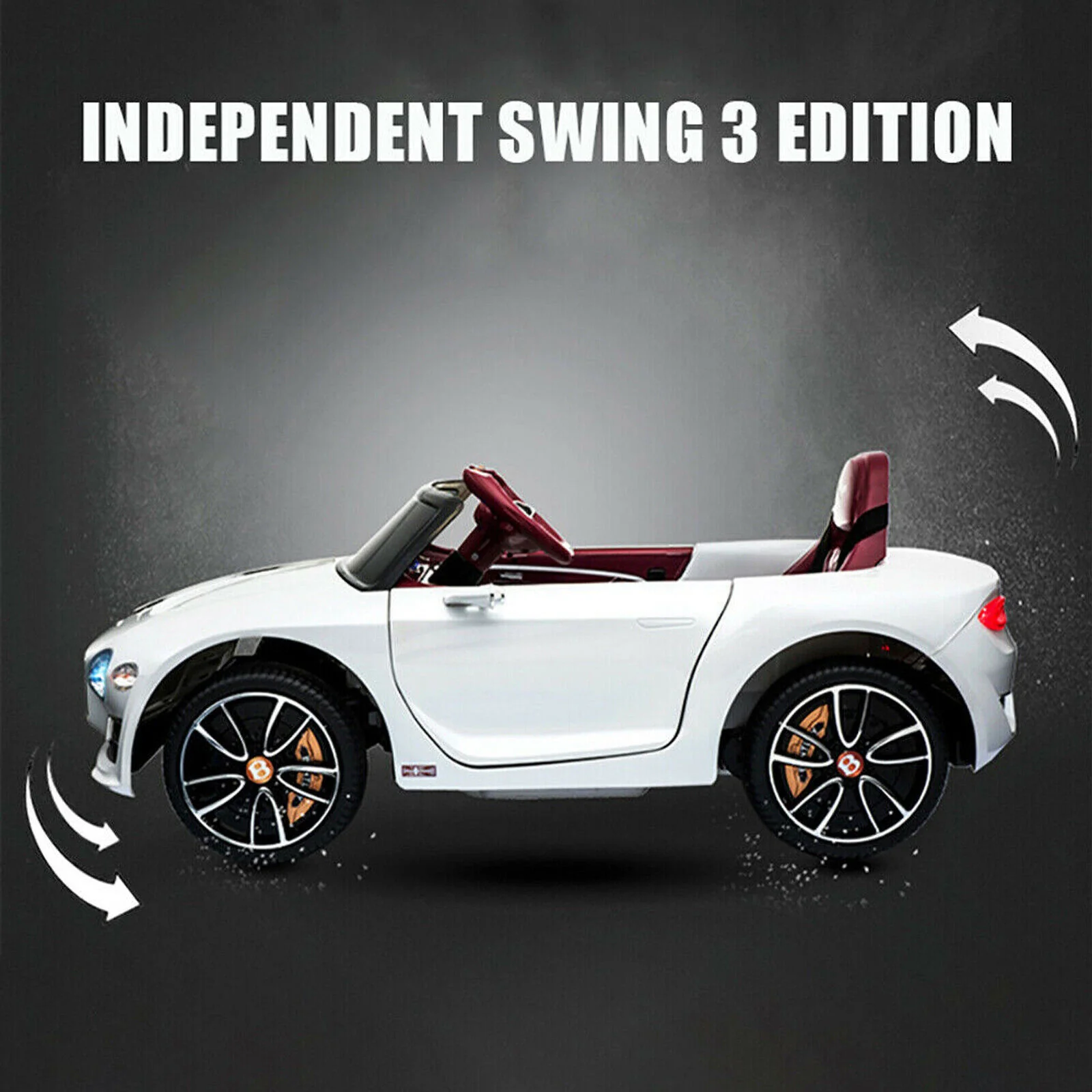 12V Licensed Bentley Electric Kids Ride On Car with Remote Control and LED Lights - Image 14