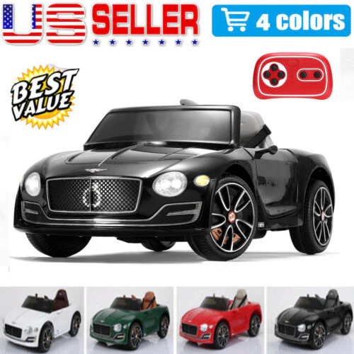 12V Licensed Bentley Style Electric Ride-On Car with LED Lights and Remote Control for Kids - Image 2