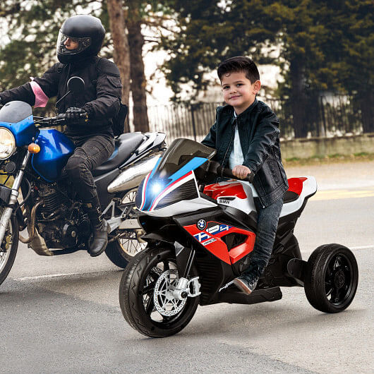 12V Licensed BMW Red Ride-On Motorcycle Toy for Kids 3 to 8 Years Old - Image 2
