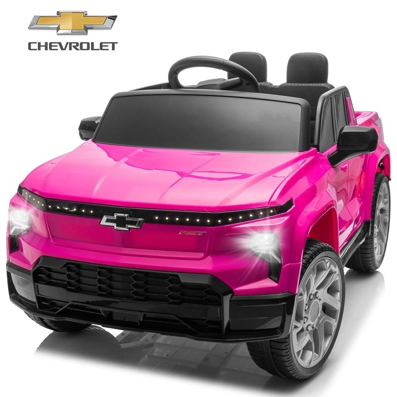 12V Licensed Chevrolet Silverado Ride-On Truck with Remote Control and 4 Wheels for Kids - Image 25