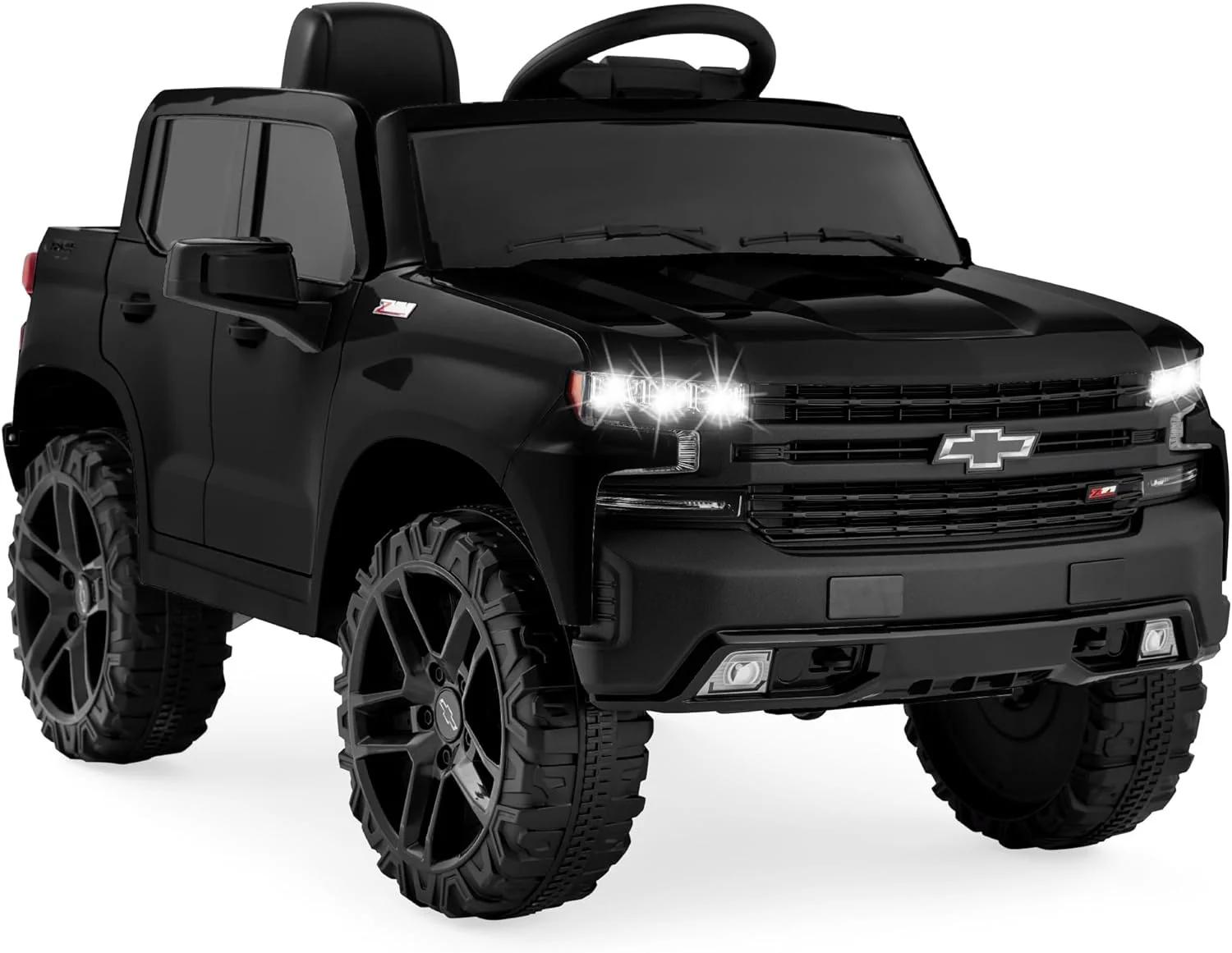 12V Licensed Chevrolet Silverado Electric Ride-On Truck Toy with Parent Remote Control
