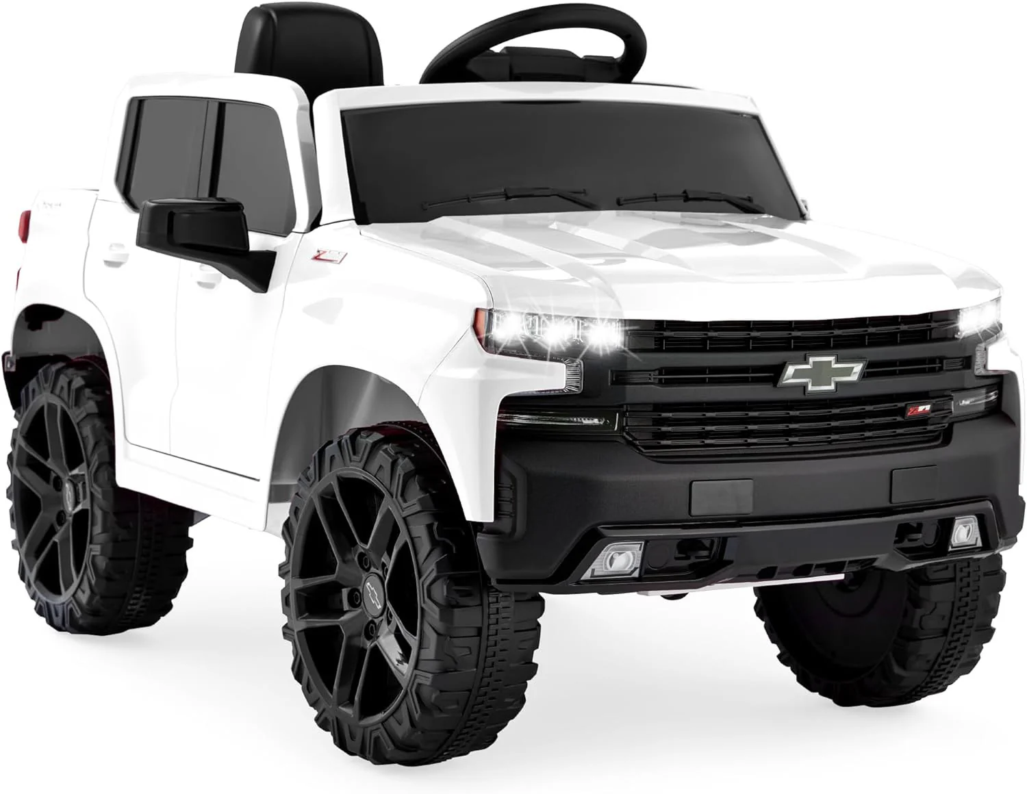 12V Licensed Chevrolet Silverado Electric Ride-On Truck Toy with Parent Remote Control