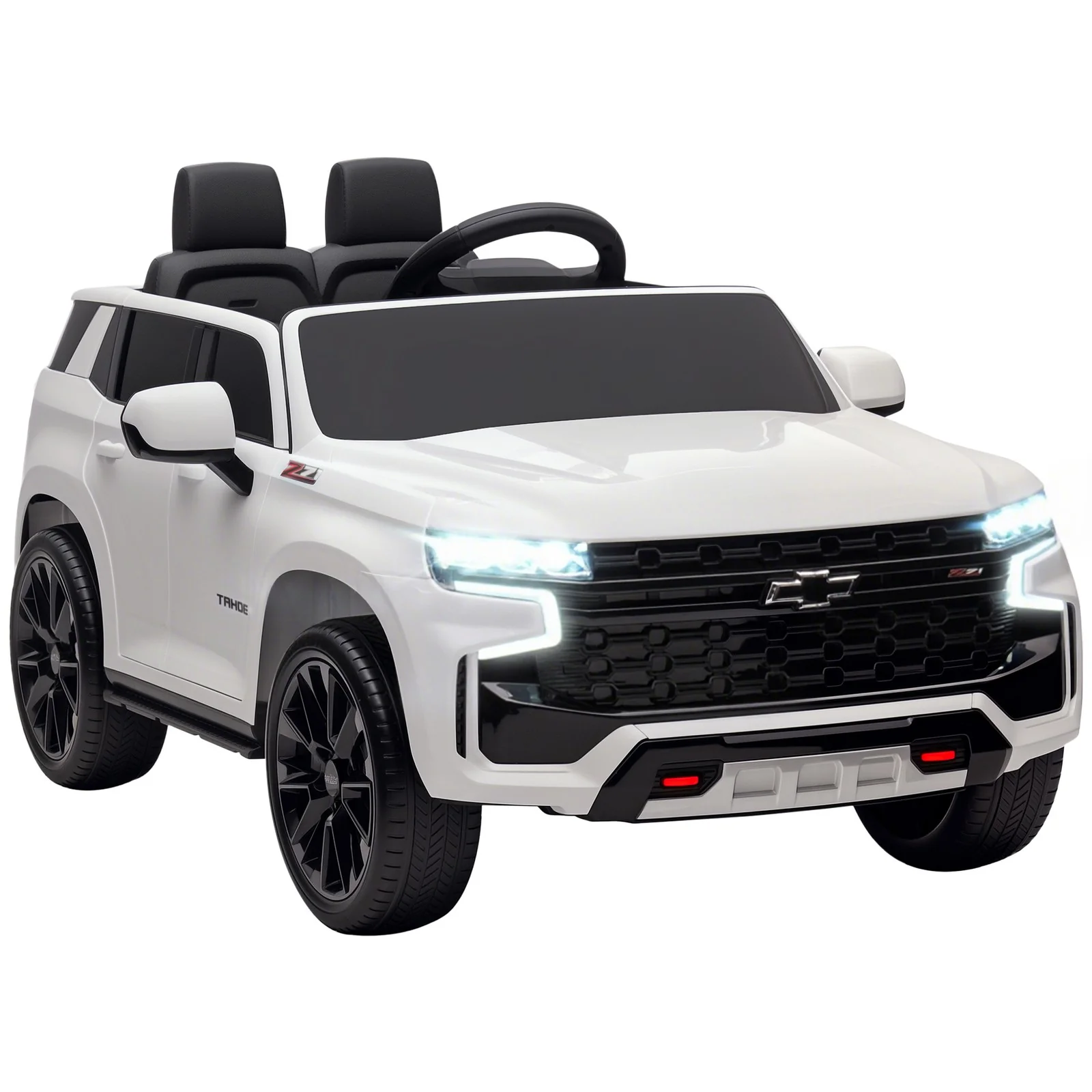 12V Licensed Chevrolet Tahoe Kids Ride-On Toy with Music and Suspension System