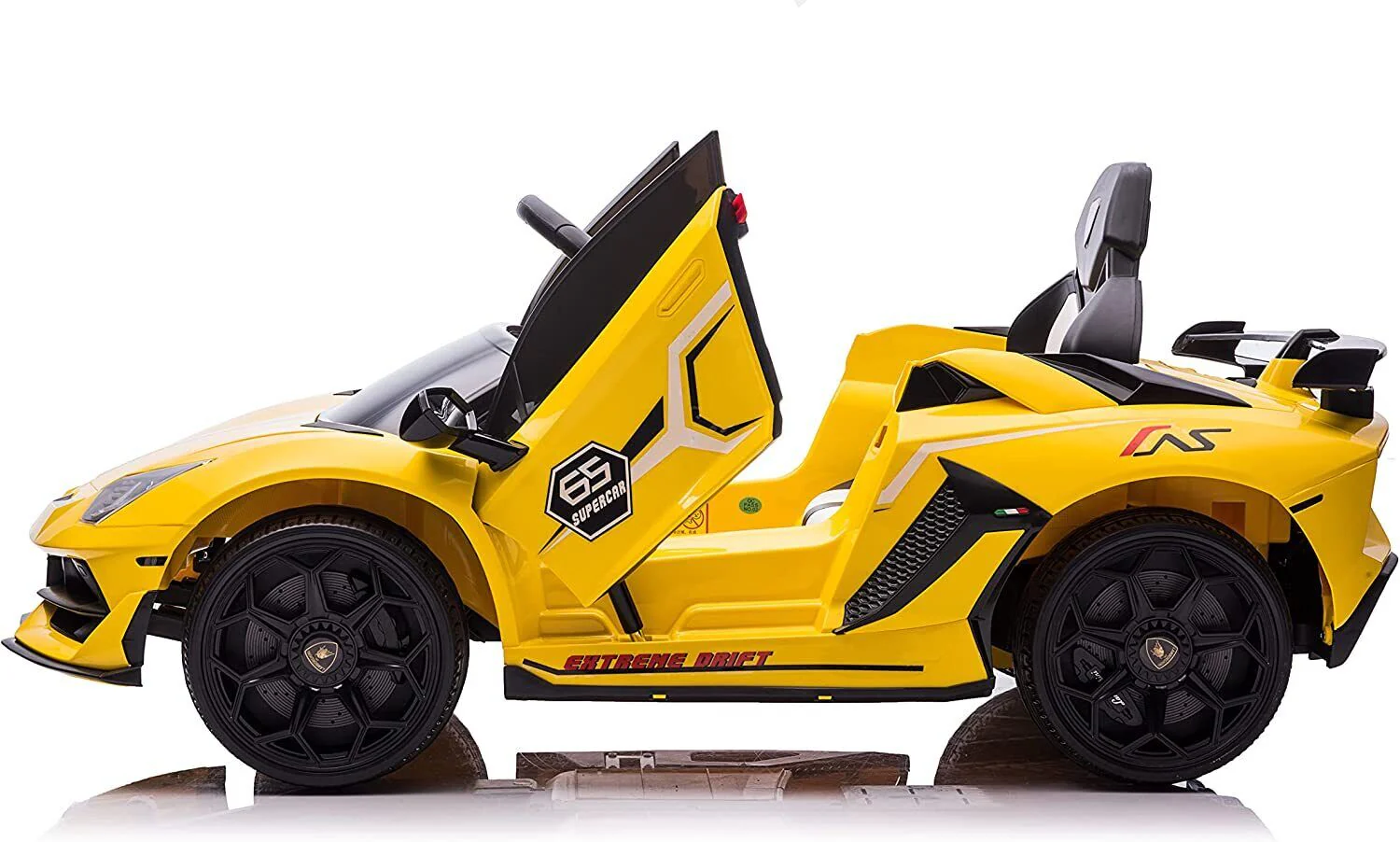 12V Licensed Lamborghini Aventador Electric Ride-On Car with Remote Control and LED Lights - 3 Speed Options - Image 3
