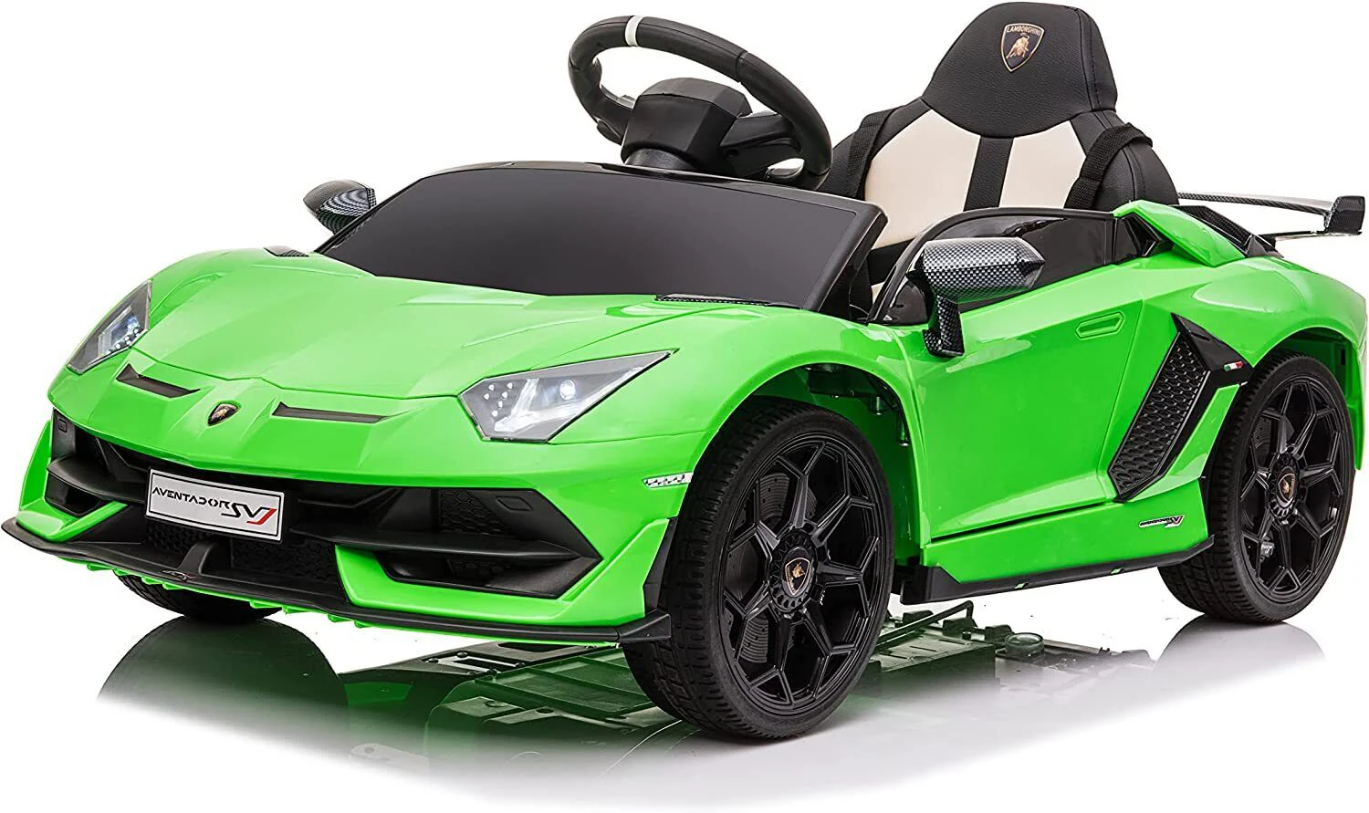 12V Licensed Lamborghini Aventador Ride-On Car with Hydraulic Doors and 3 Speed Options for Kids - Image 31