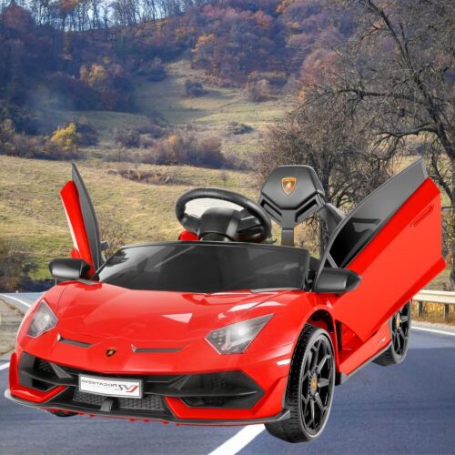 12V Licensed Lamborghini Car Toy with LED Headlights and Hydraulic Door for an Exciting Ride-On Experience - Image 2