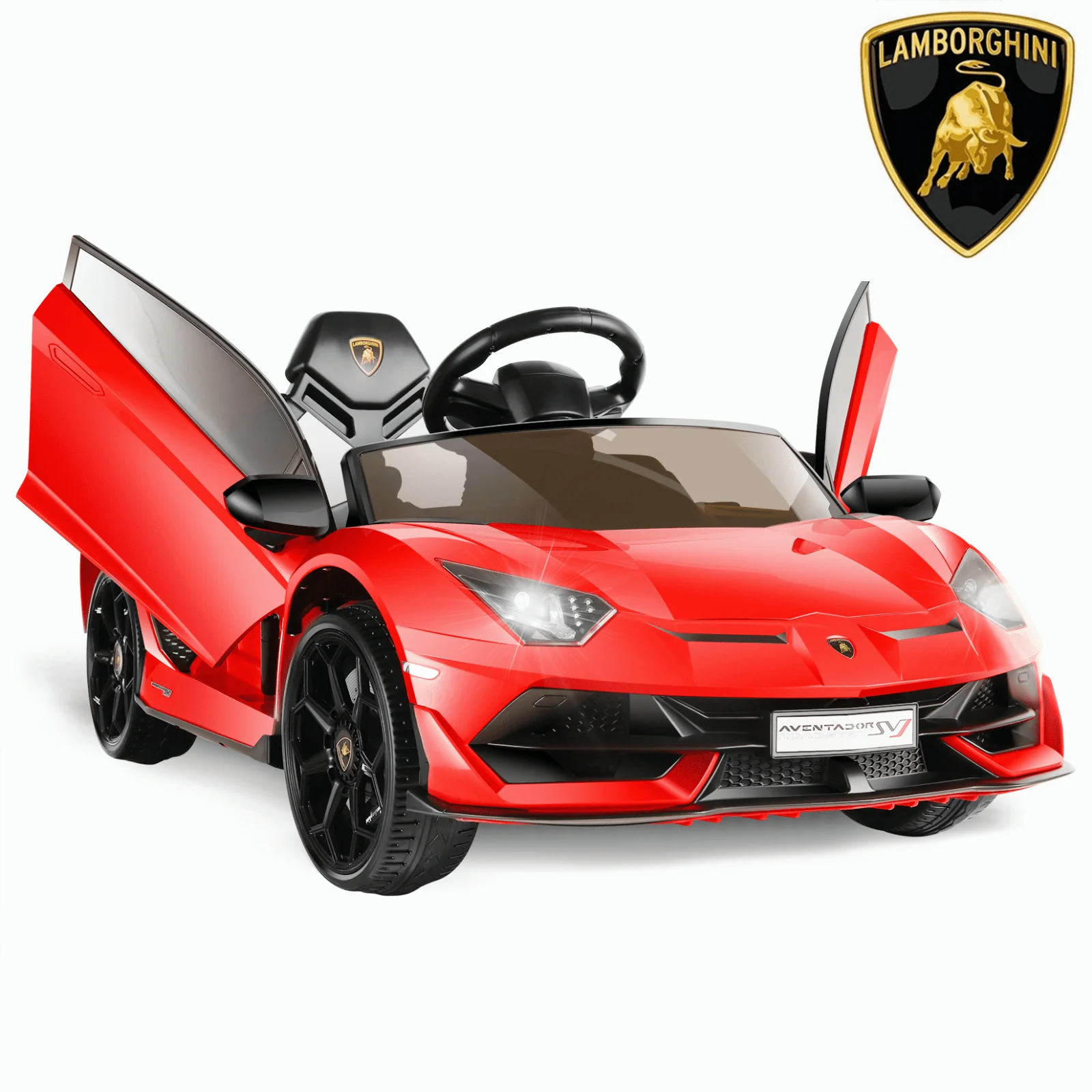 12V Licensed Lamborghini Electric Ride-On Sports Car for Kids with 7AH Battery - Image 13
