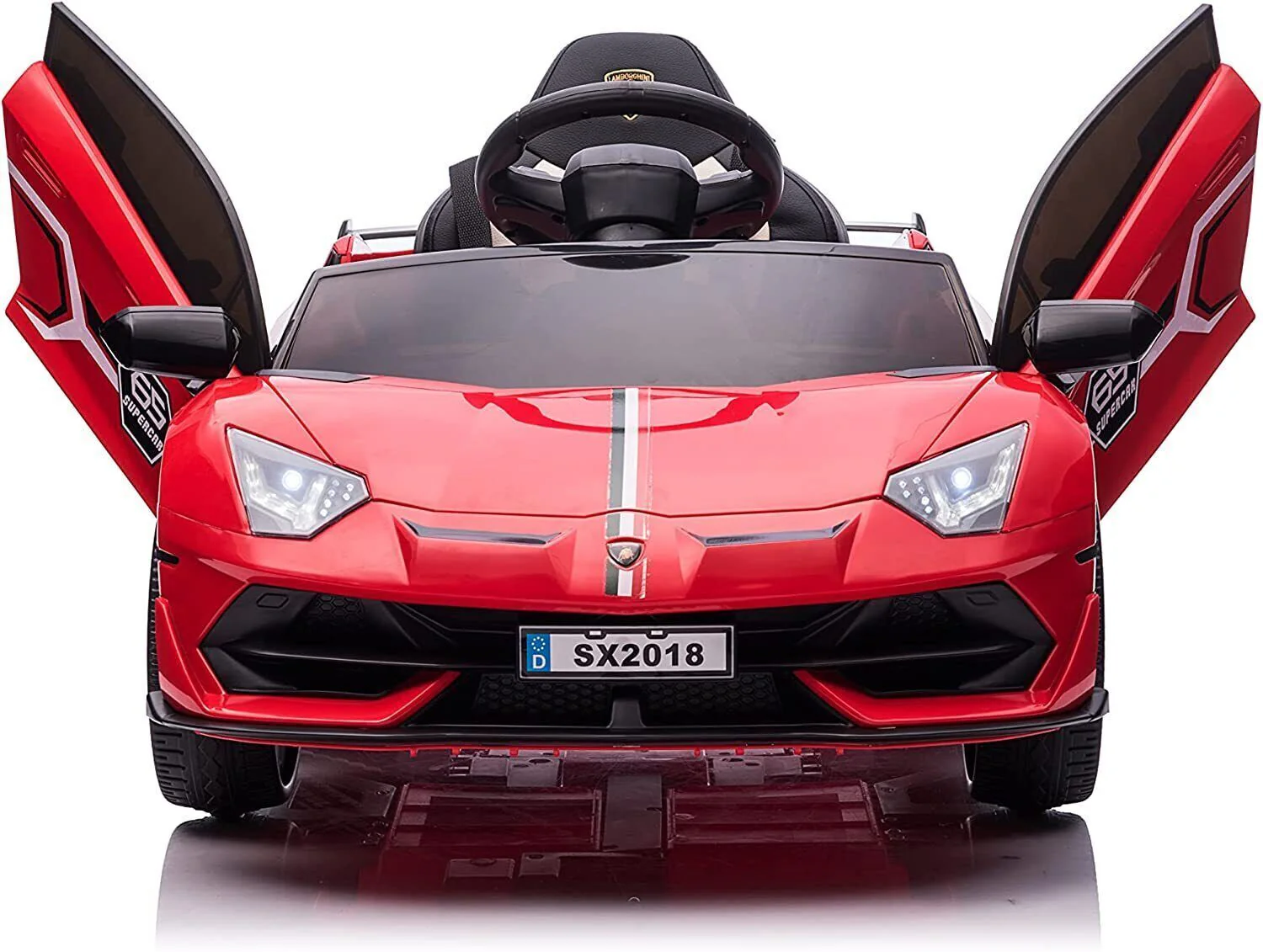 12V Licensed Lamborghini Kids Car Toy with Hydraulic Doors - Image 12