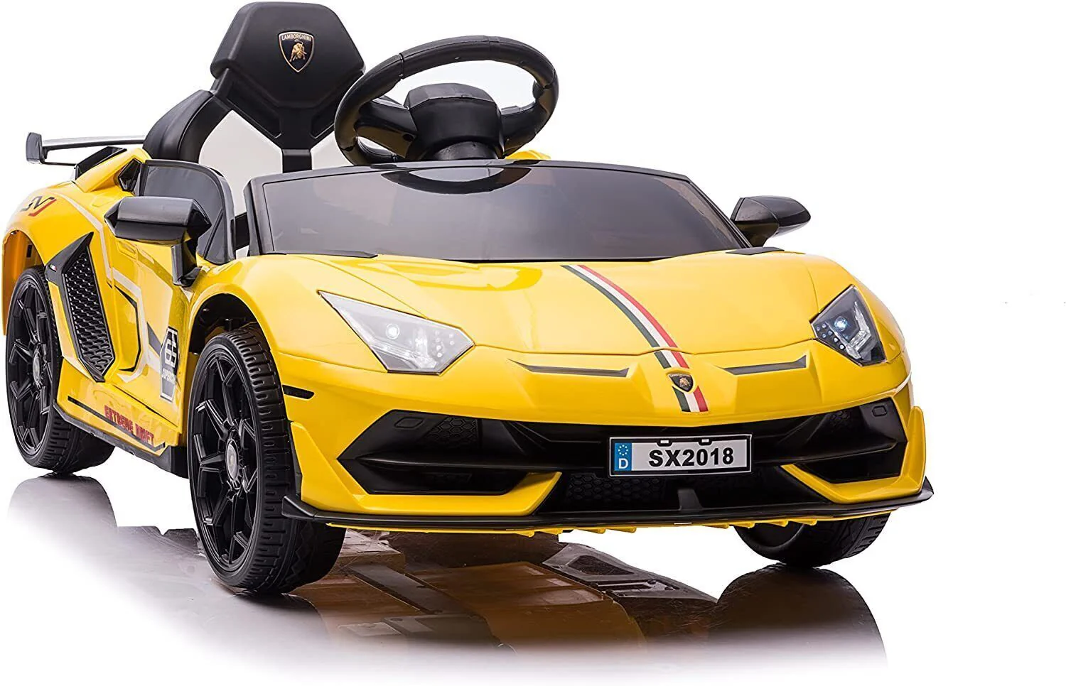 12V Licensed Lamborghini Kids Car Toy with Hydraulic Doors - Image 23