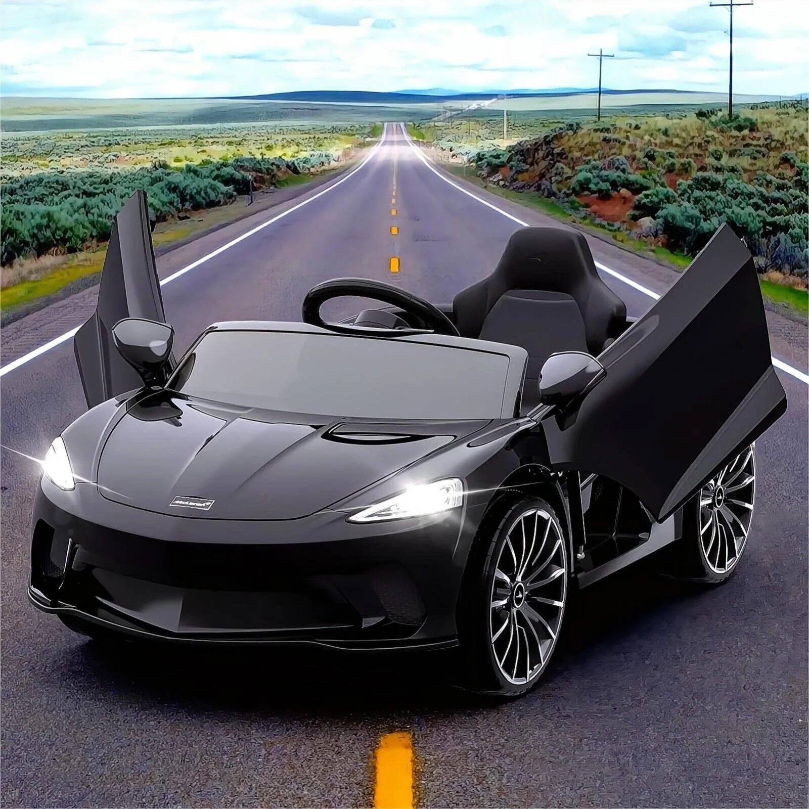 12V Licensed Lamborghini/McLaren Kids Ride On Car with Remote Control - Electric Gift for Children - Image 3