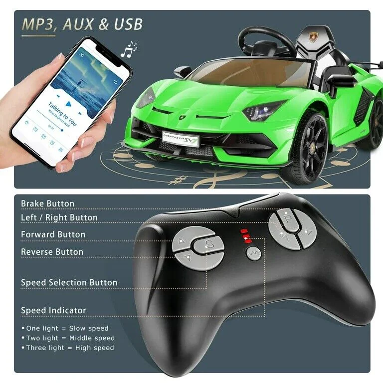 12V Licensed Lamborghini Ride on Car for Kids with Remote Control, MP3, AUX & USB?? - Image 36