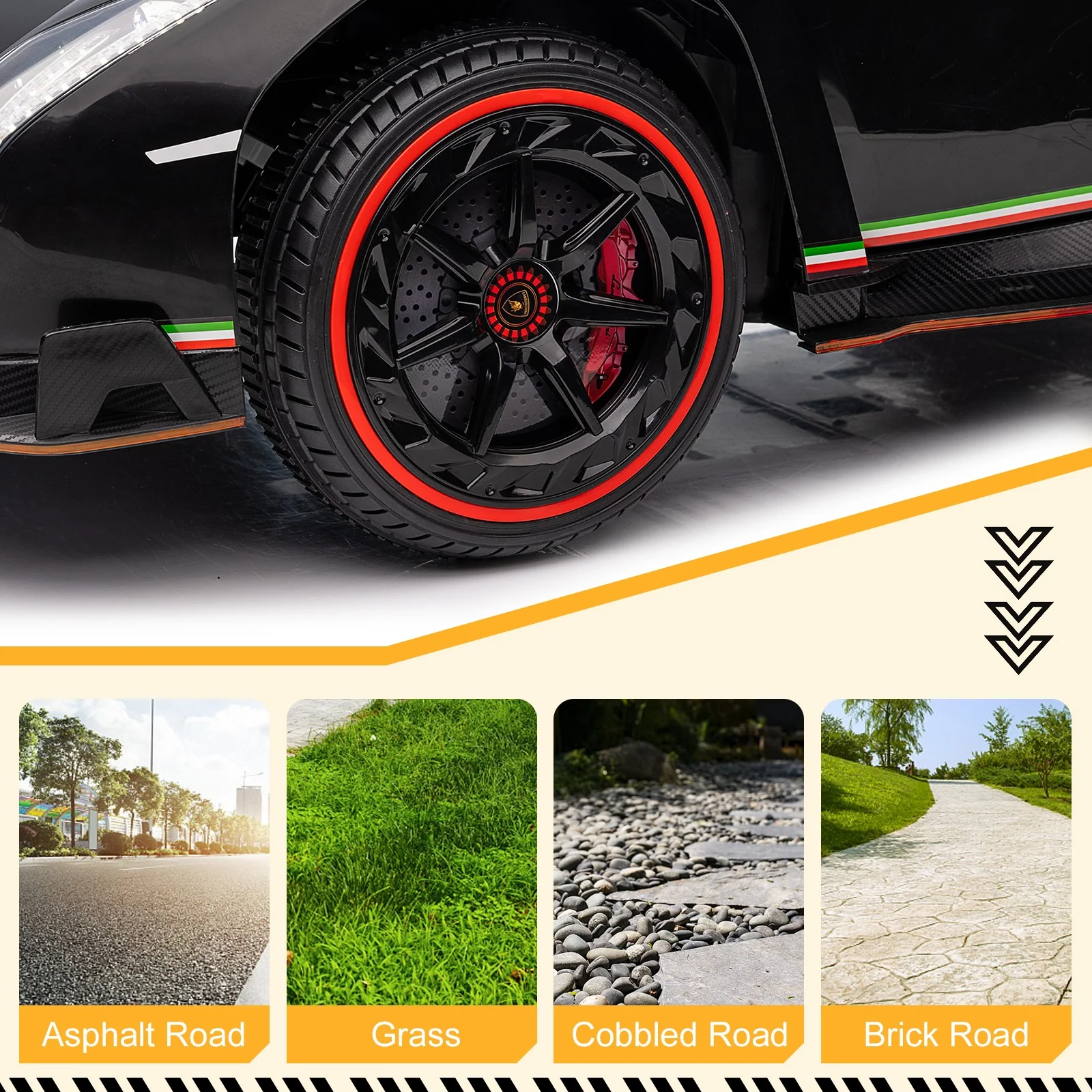 12V Lamborghini Veneno Electric Ride-On Toy Car with Remote Control and LED Lights - Image 8
