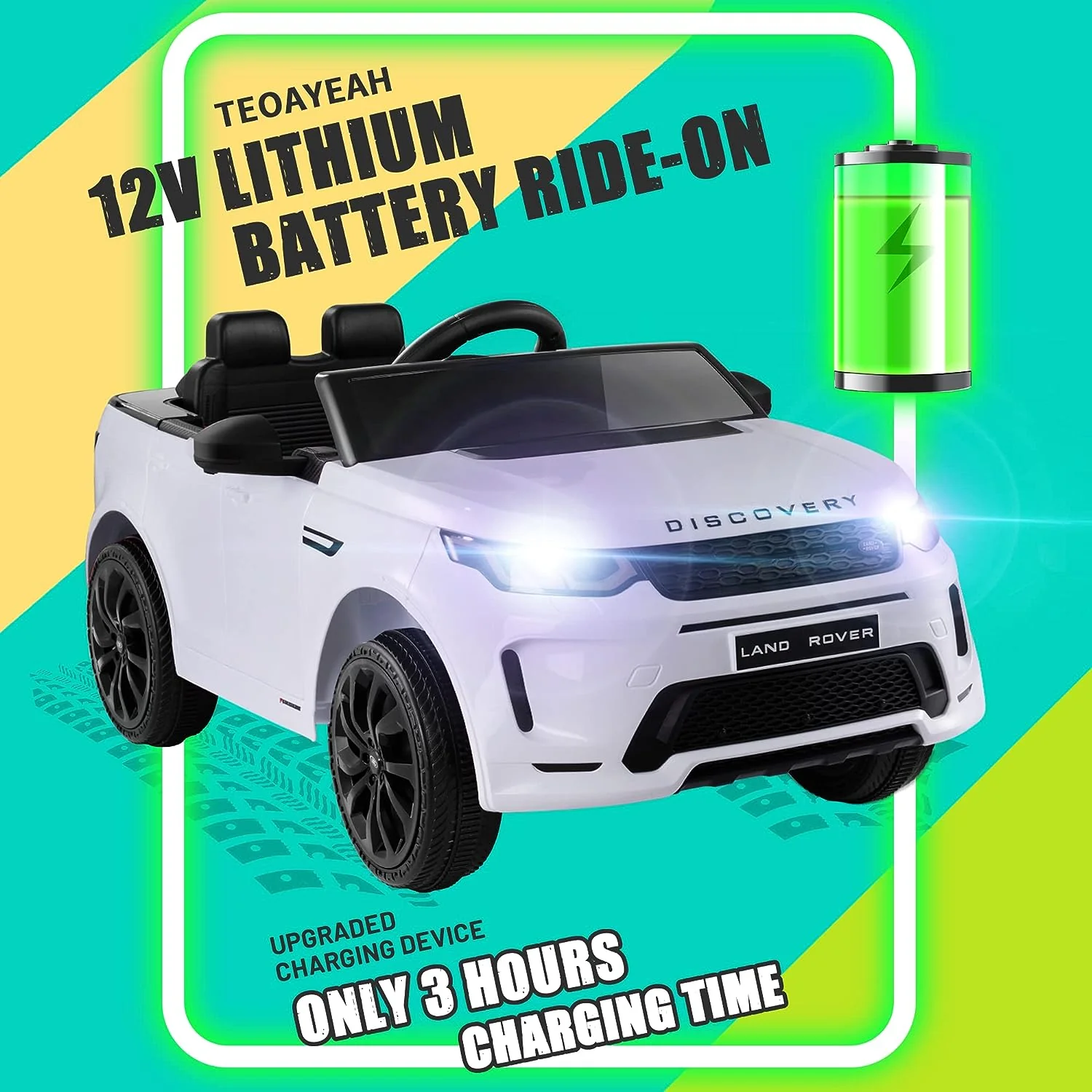 12V Licensed Land-Rover Electric Car for Kids - Powered by Lithium Battery - Image 4