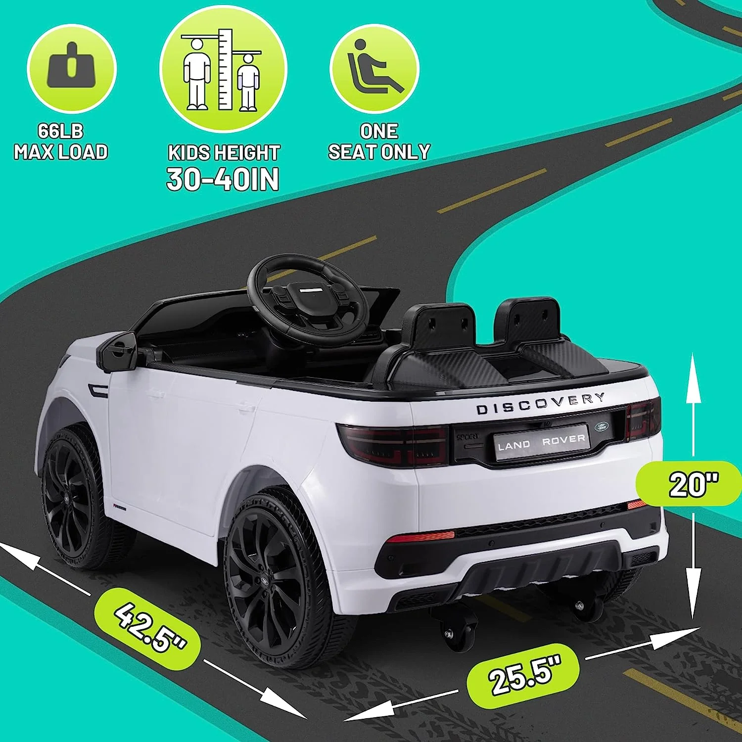 12V Licensed Land-Rover Electric Car for Kids - Powered by Lithium Battery - Image 7