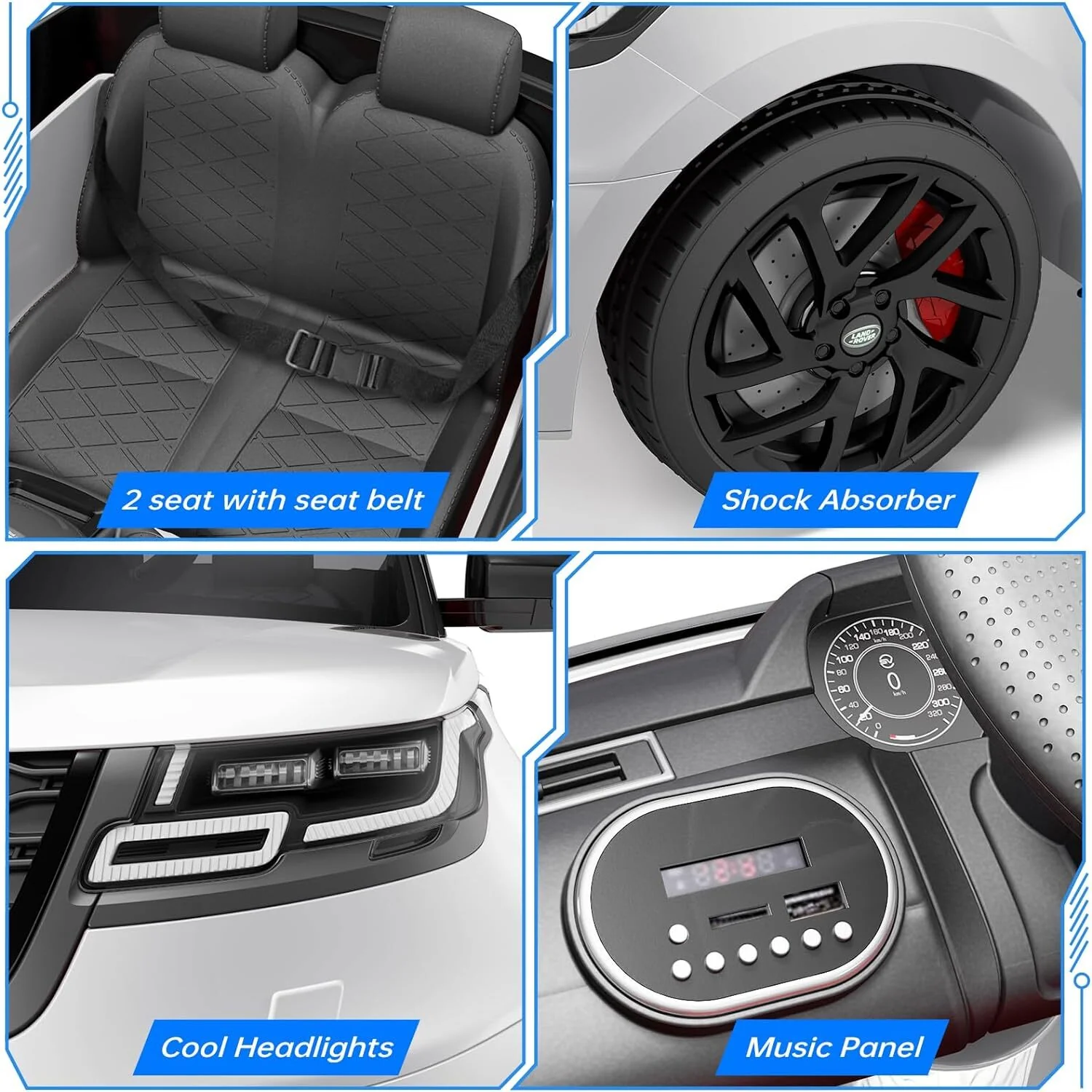 12V Licensed Land Rover Ride-On Electric Car for Kids with Parent Remote Control - Image 17