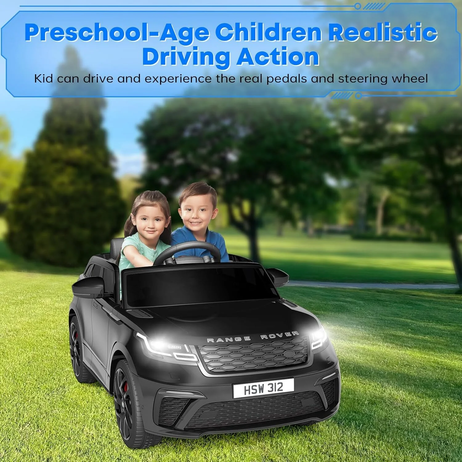 12V Licensed Land Rover Electric Ride-On Car for Kids with Parent Remote Control - Image 32