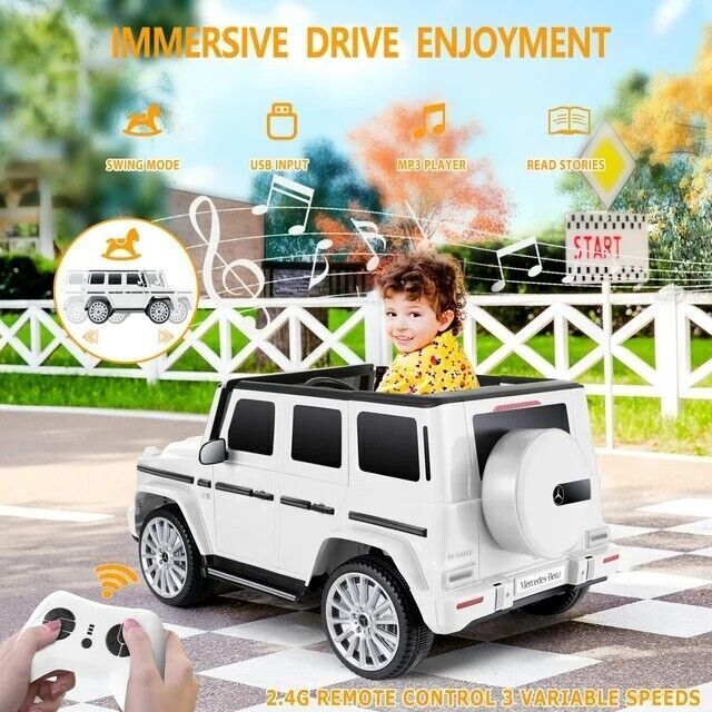 12V Licensed Mercedes-Benz G500 Electric Car Toy with Remote Control for Kids - Image 27