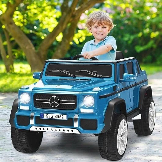 Licensed Mercedes-Benz 12V Kids Electric Ride-On Car Navy - Image 2