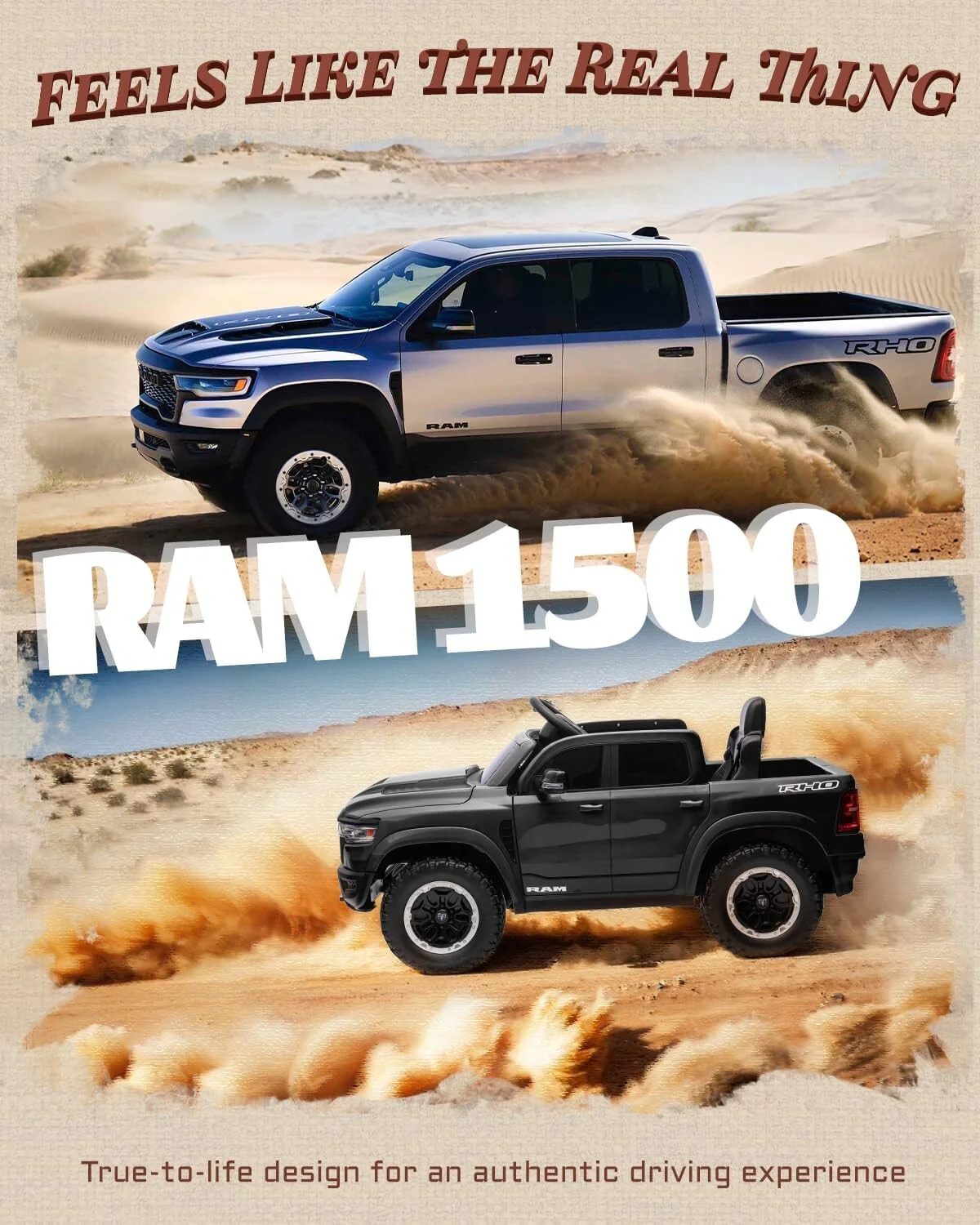 12V Licensed Ram 1500 Ride-On Pickup Truck Toy for Kids and Toddlers - Image 7