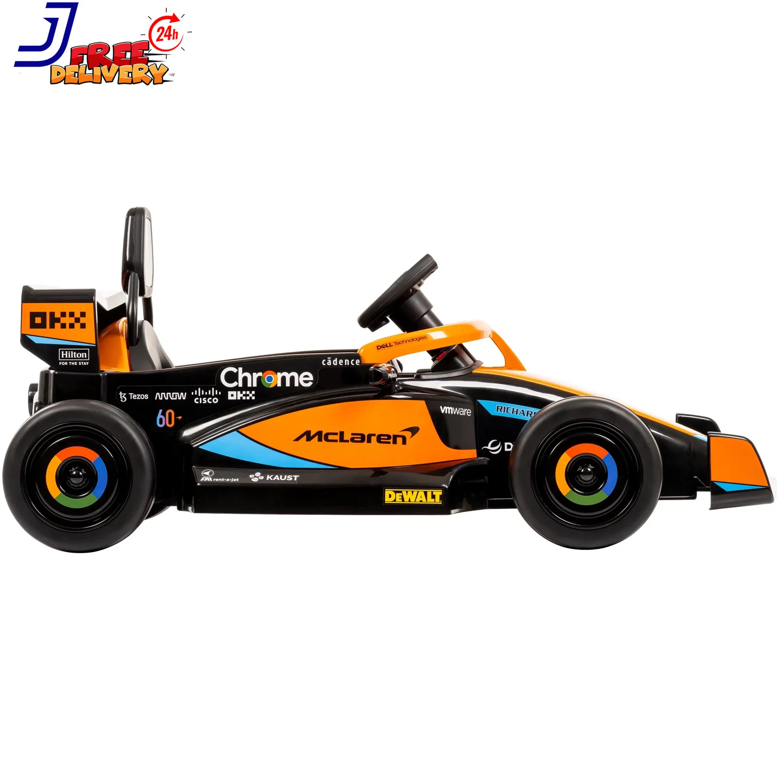 12V Kids Battery-Powered Ride-On McLaren F1 Race Car with Remote Control Toy - Image 11