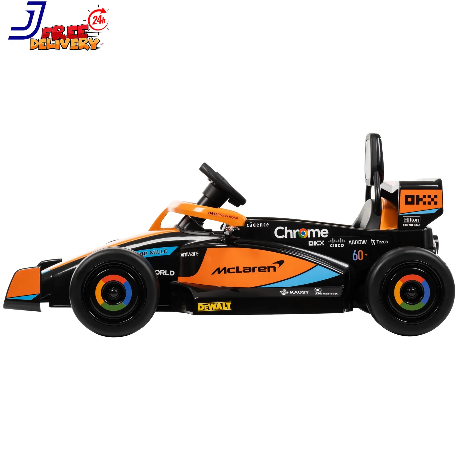 12V Kids Battery-Powered Ride-On McLaren F1 Race Car with Remote Control Toy - Image 12