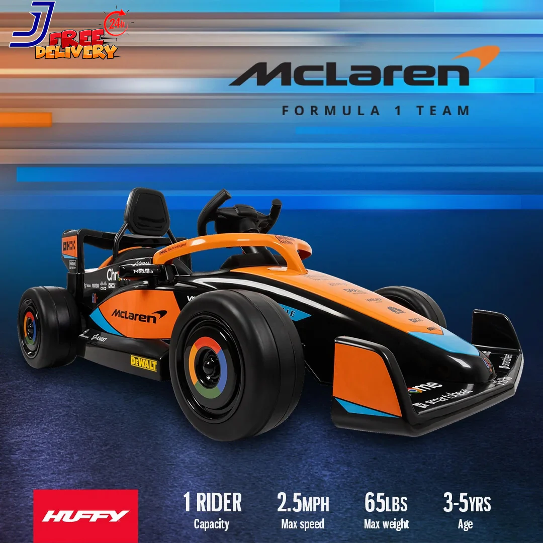 12V Kids Battery-Powered Ride-On McLaren F1 Race Car with Remote Control Toy - Image 4