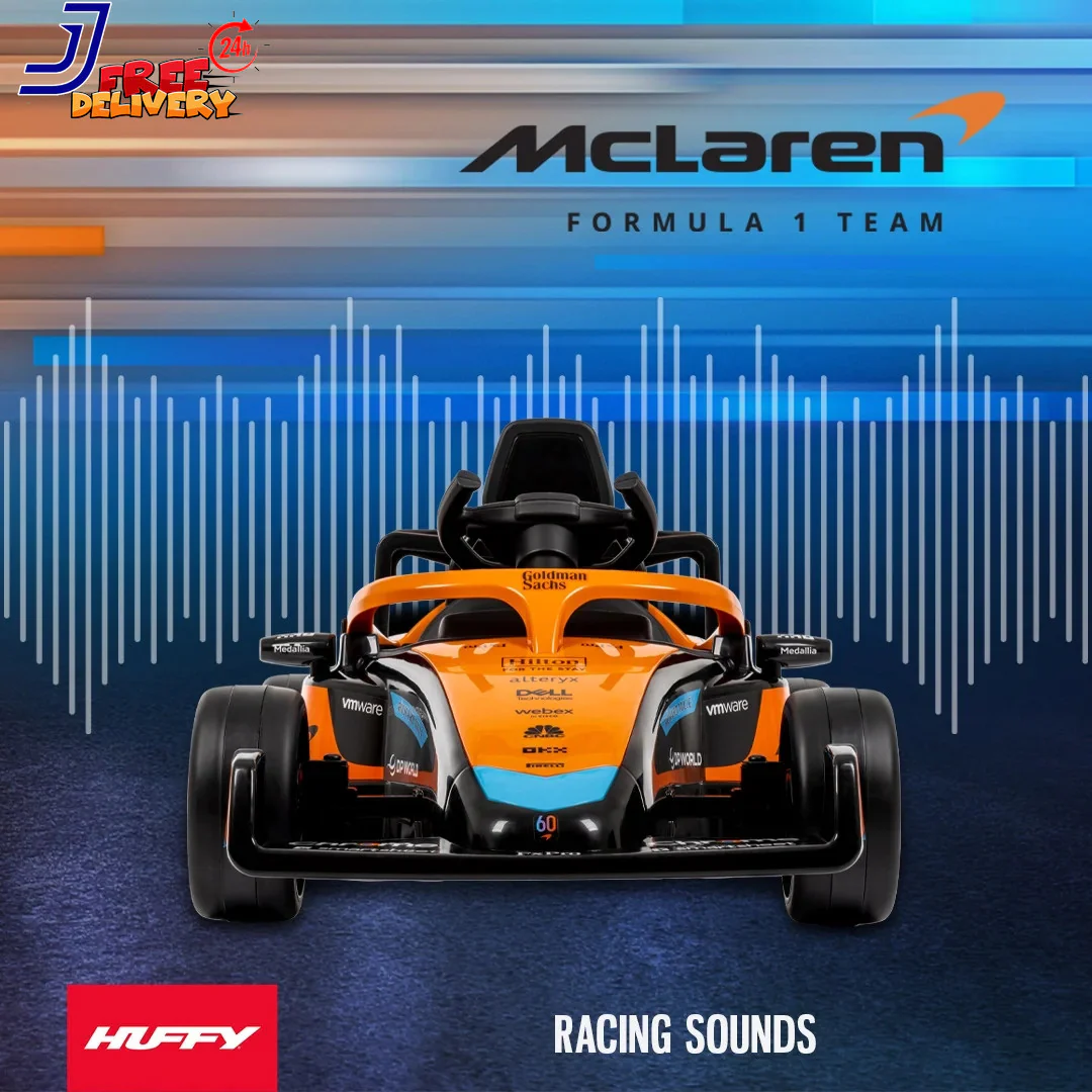 12V Kids Battery-Powered Ride-On McLaren F1 Race Car with Remote Control Toy - Image 5