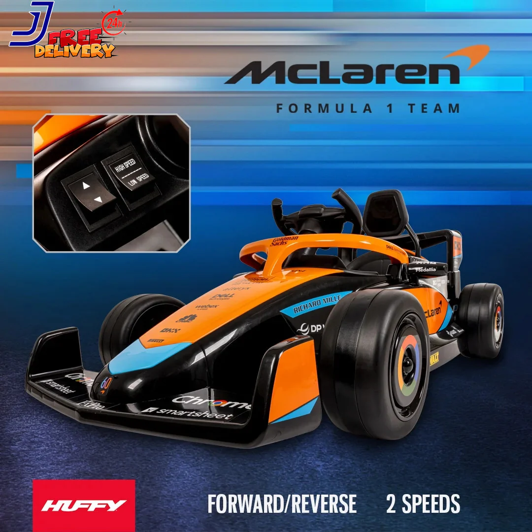 12V Kids Battery-Powered Ride-On McLaren F1 Race Car with Remote Control Toy - Image 6
