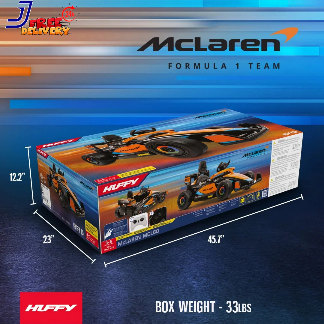 12V Kids Battery-Powered Ride-On McLaren F1 Race Car with Remote Control Toy - Image 7