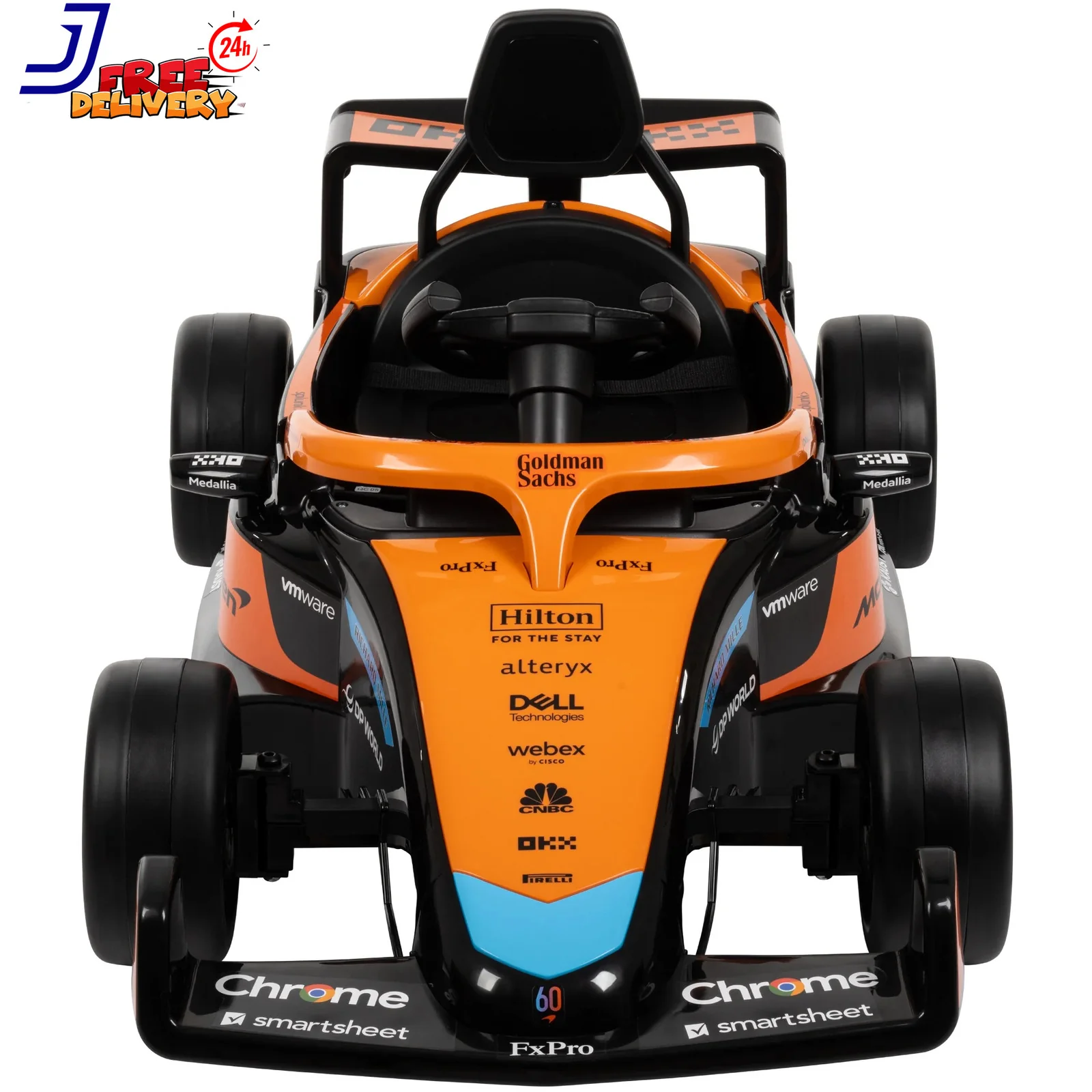12V Kids Battery-Powered Ride-On McLaren F1 Race Car with Remote Control Toy - Image 8