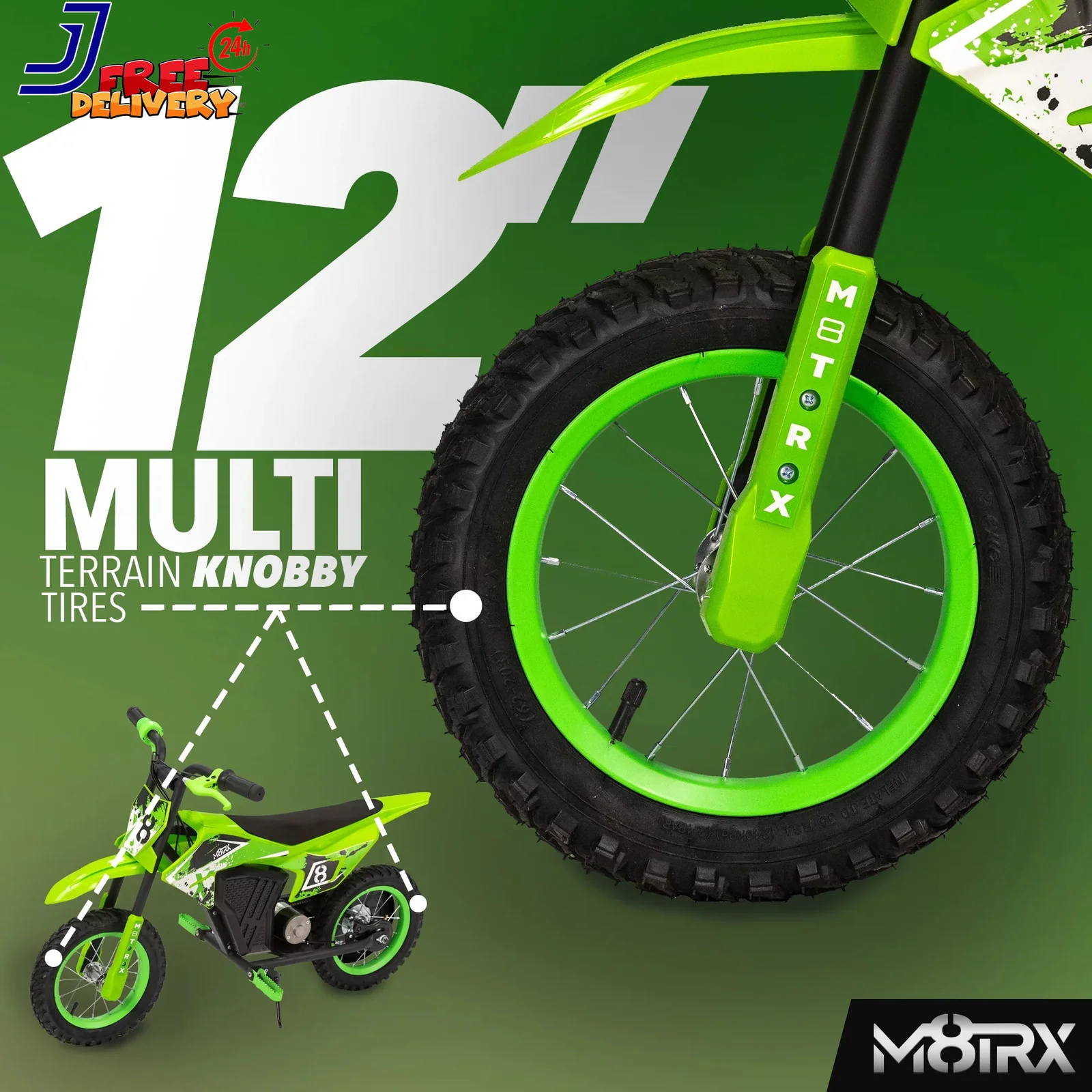 12V Mini Electric Battery-Powered Dirt Bike Ride-On Toy for Kids - Image 3