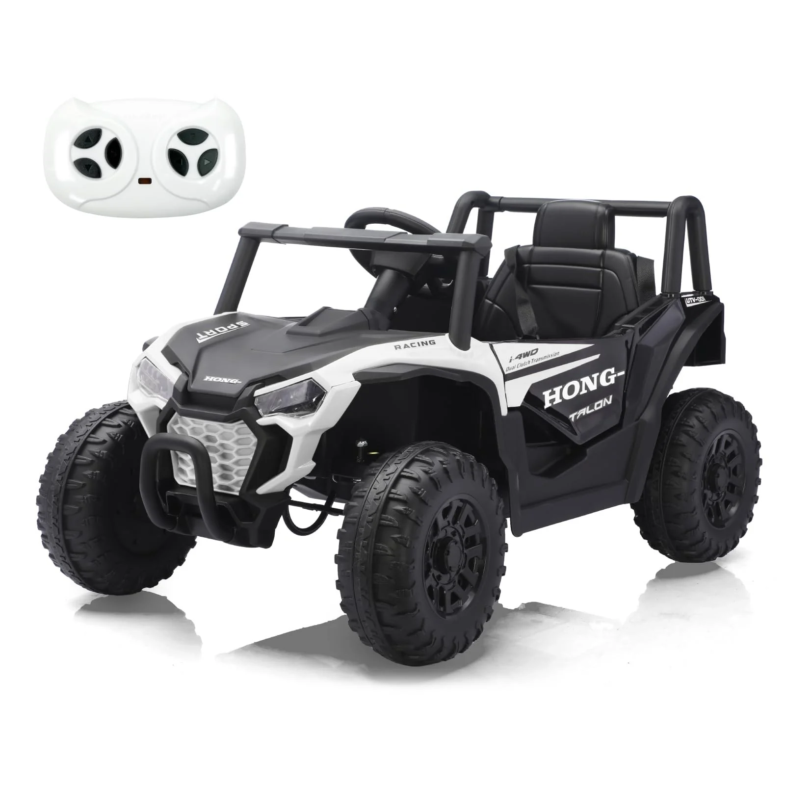 12V Remote Control Ride-On Car for Kids with Lights, Music, and Horn
