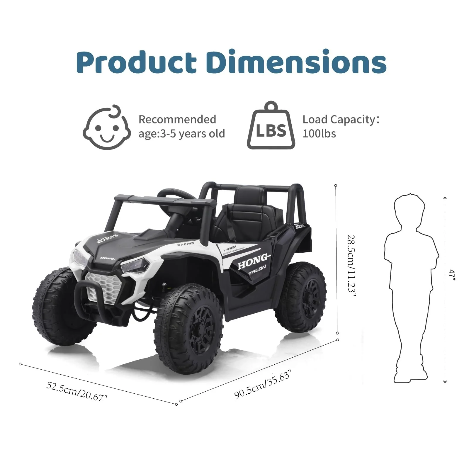 12V Remote Control Ride-On Car for Kids with Lights, Music, and Horn - Image 2