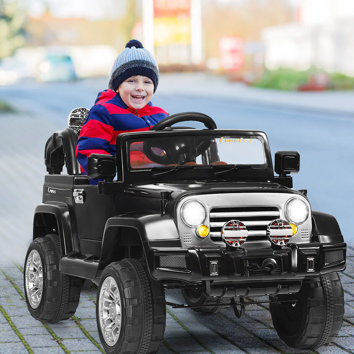 12V MP3 Kids Ride On Truck Car with Remote Control, LED Lights, and Music - Brand New Toy - Image 3