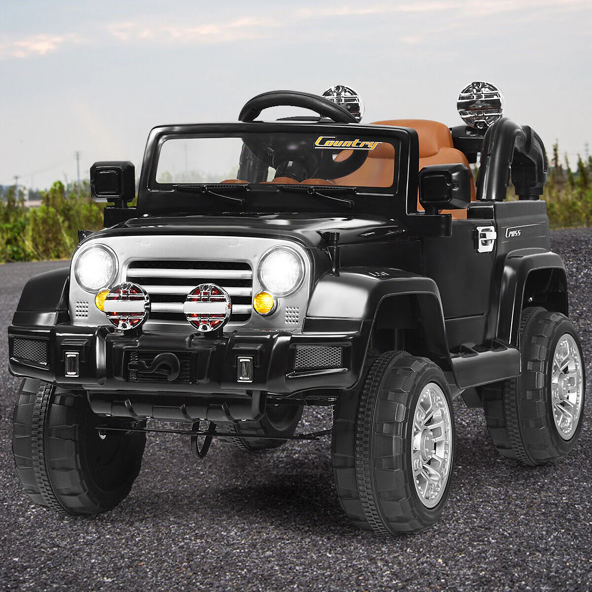 12V MP3 Kids Ride On Truck Car with Remote Control, LED Lights, and Music - Brand New Toy - Image 4