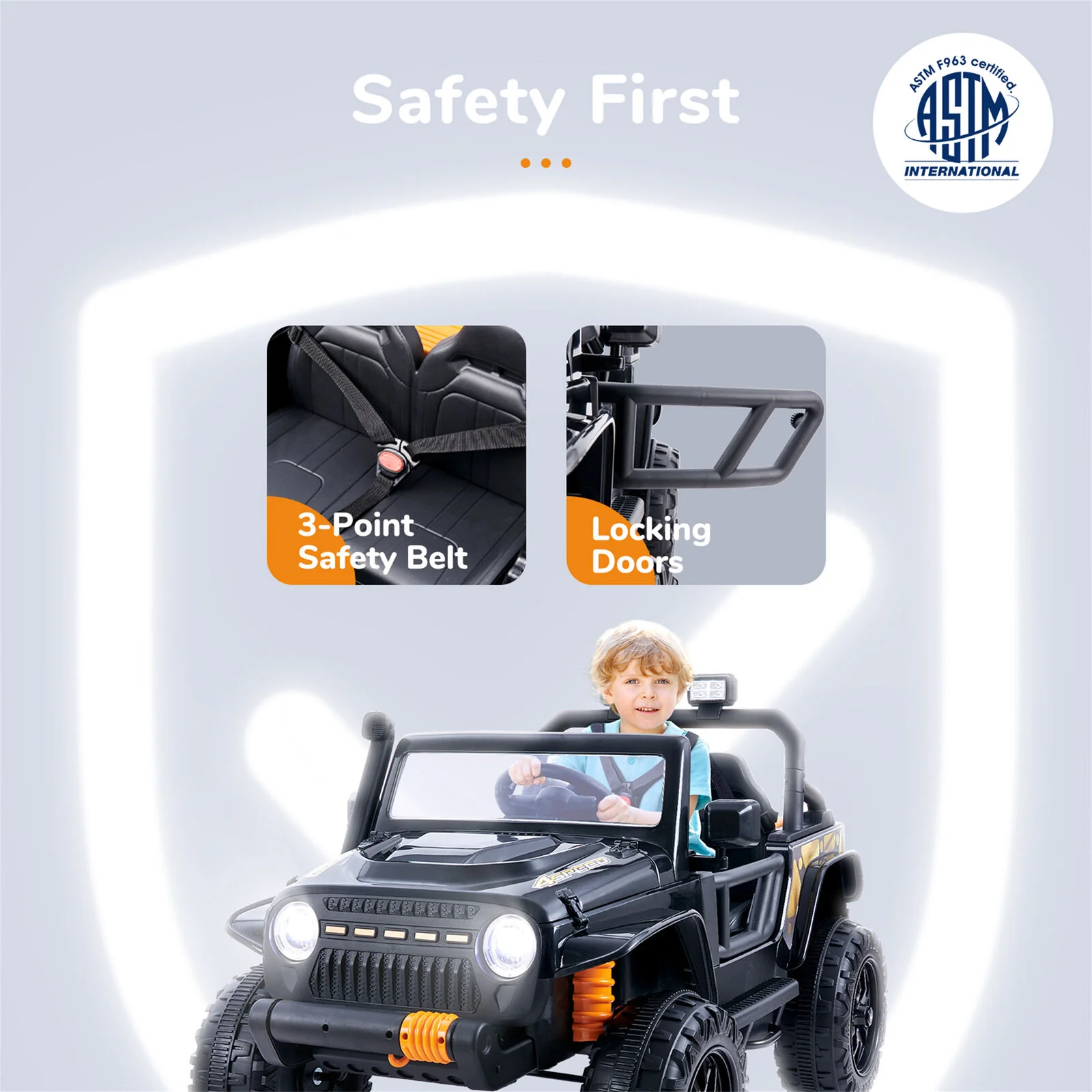 12V MP3 Ride On Truck with Remote Control and LED Lights - Perfect for Parent-Child Bonding! - Image 14