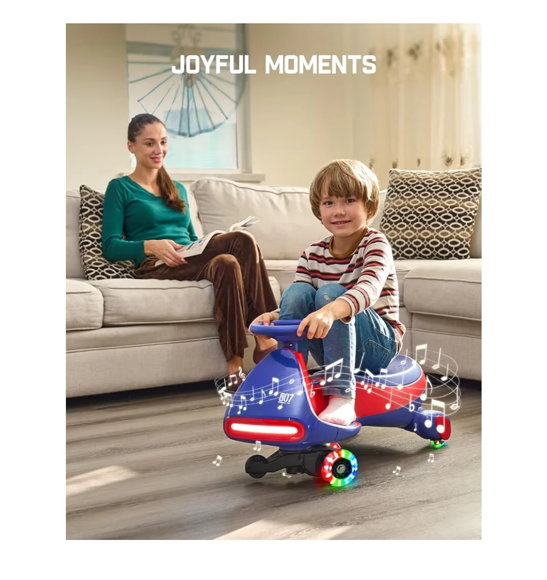 12V N7 Pro Electric Wiggle Car with Pedal and Rechargeable Battery 2-in-1 Swing Ride-On - Image 5