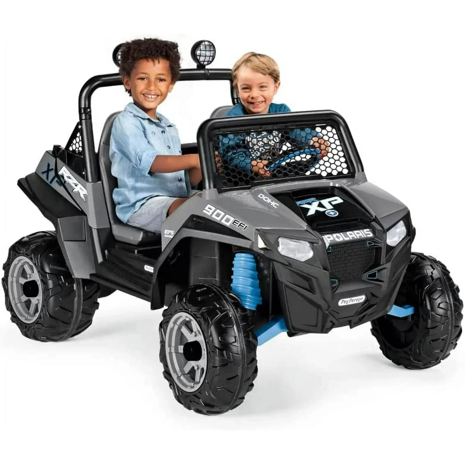12V Battery-Powered Ride-On Polaris RZR 900 ATV for Ages 3+ in Gray - Image 6