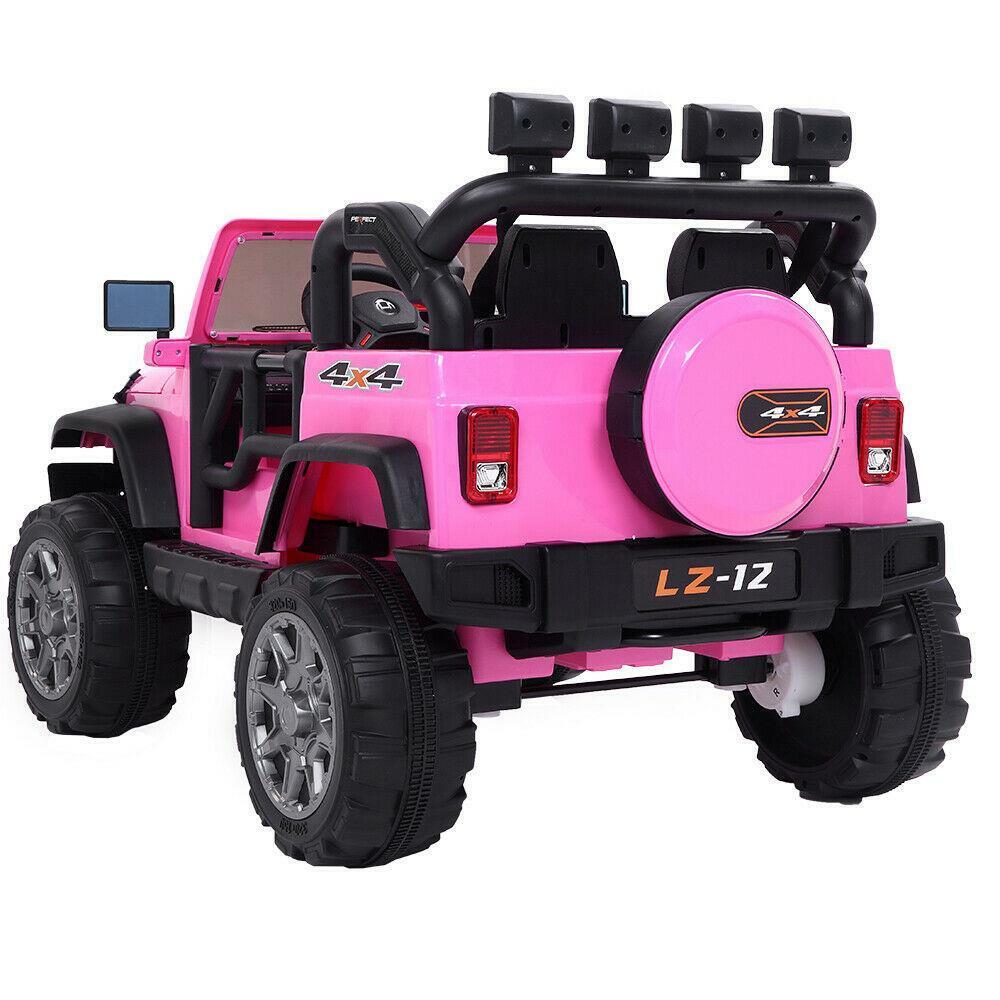 12V Pink Ride On Car for Kids with Music, Remote Control, and Wheels - Perfect Xmas Gift - Image 7