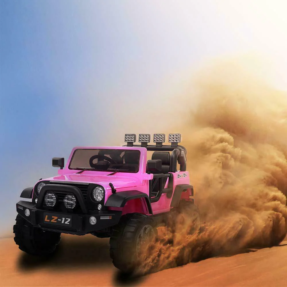 12V Pink Ride On Car for Kids with Music, Remote Control, and Wheels - Perfect Xmas Gift - Image 8
